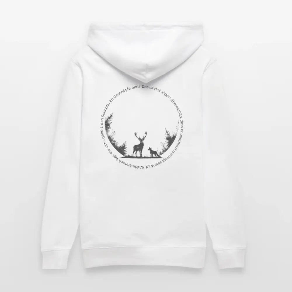 Ehrenschild 3.0 - Hoodie Unisex - Black Print - Weiß