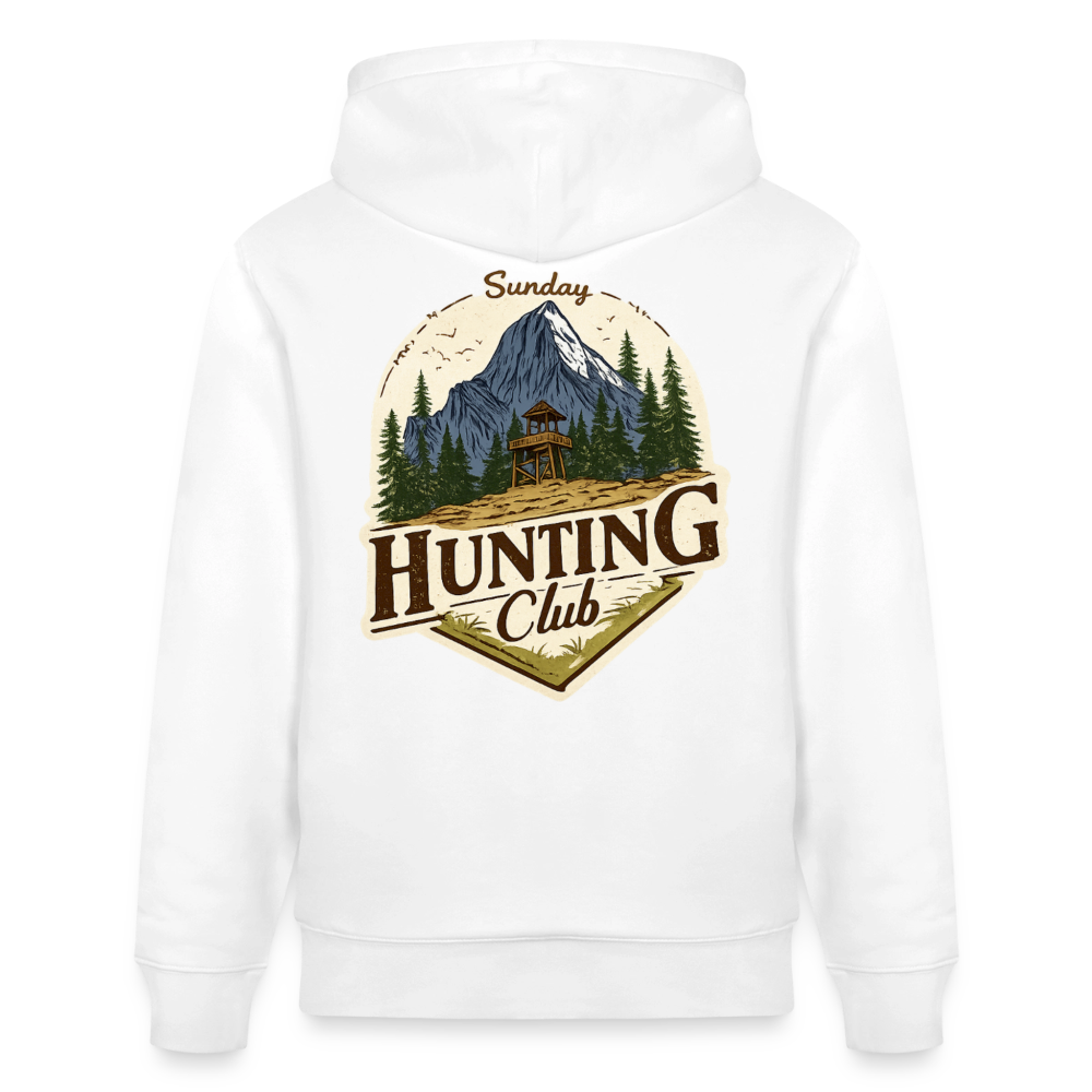 Hunting Club - Hoodie Unisex - Green Print - Weiß