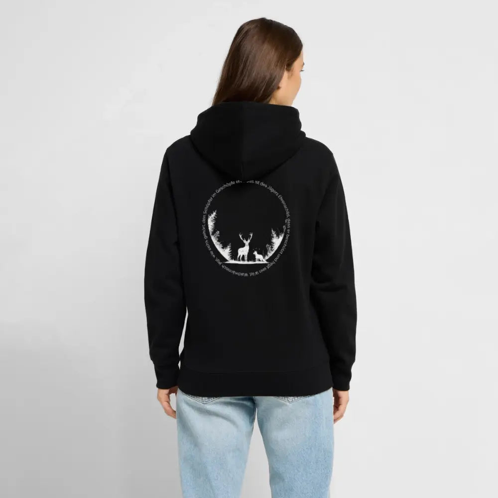 Ehrenschild 2.0 - Hoodie Unisex - White Print - Schwarz