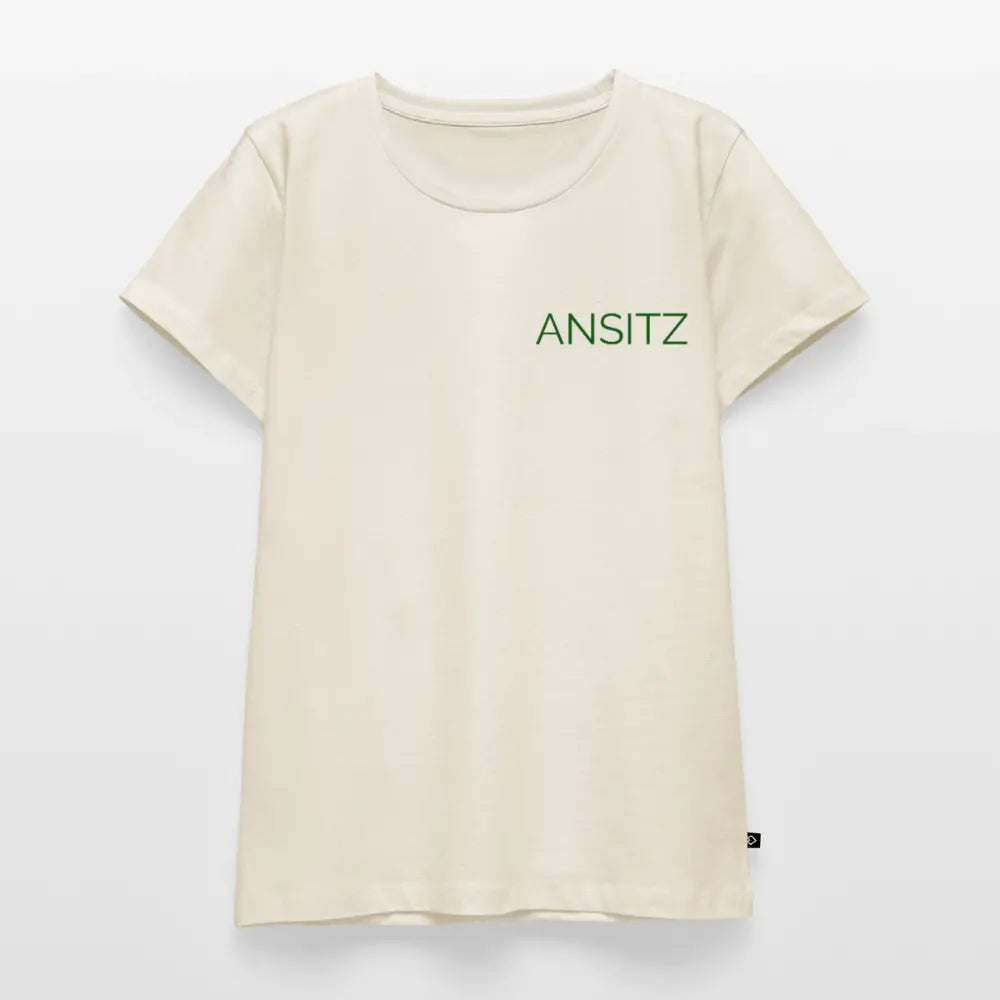 ANSITZ 1.0 - Woman T-Shirt - Green Print - Naturweiß