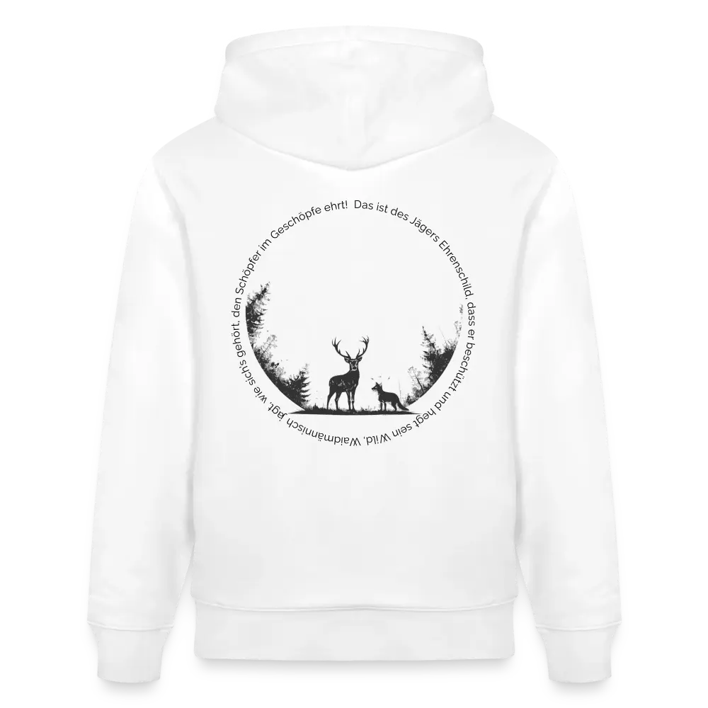 Ehrenschild 3.0 - Hoodie Unisex - Black Print - Weiß