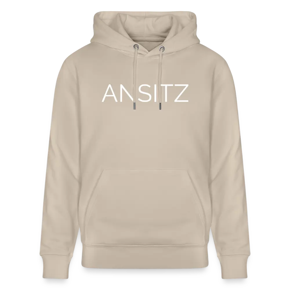ANSITZ 2.0 - Hoodie Unisex - White Print - Beige