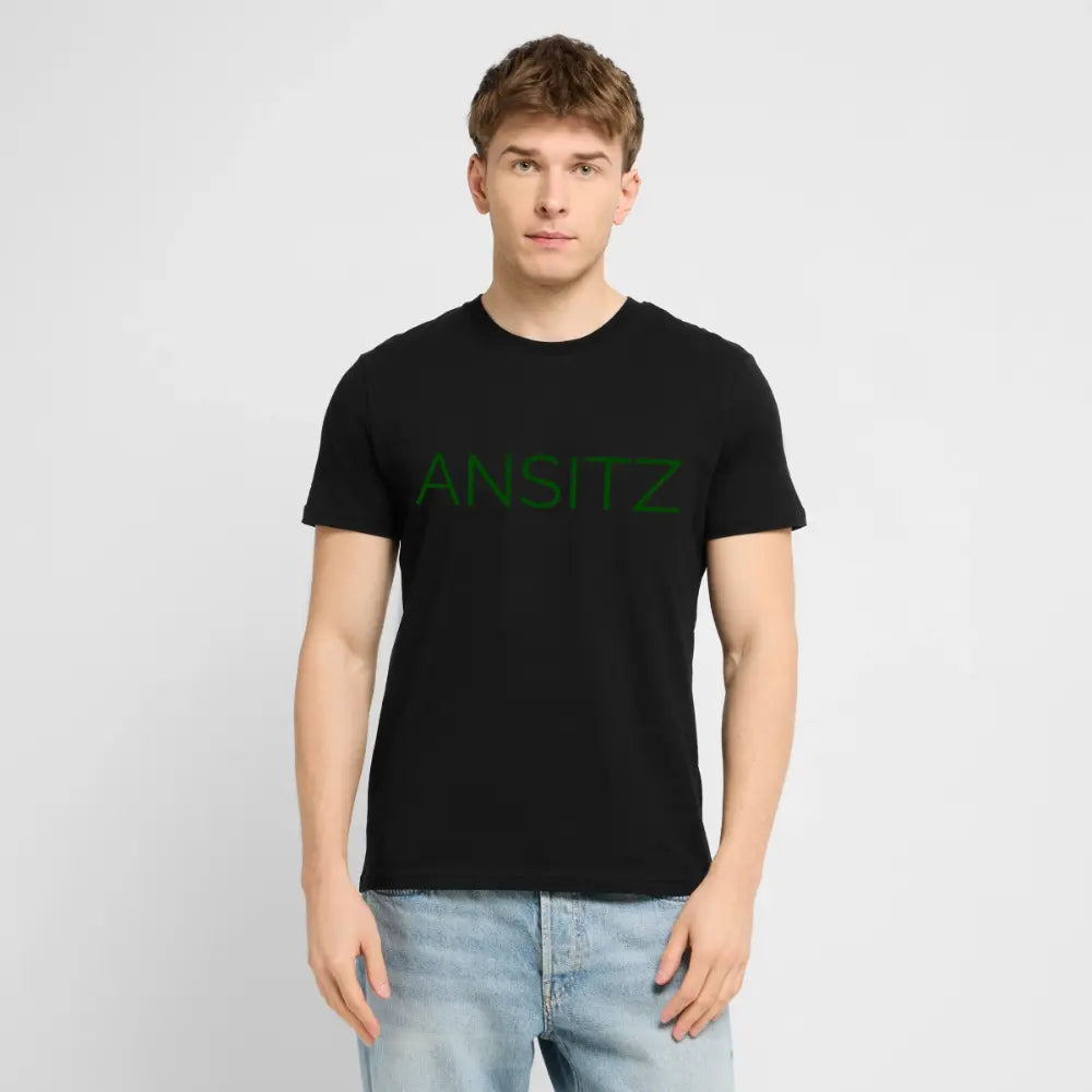 ANSITZ 2.0 - Men T-Shirt - Green Print - Schwarz
