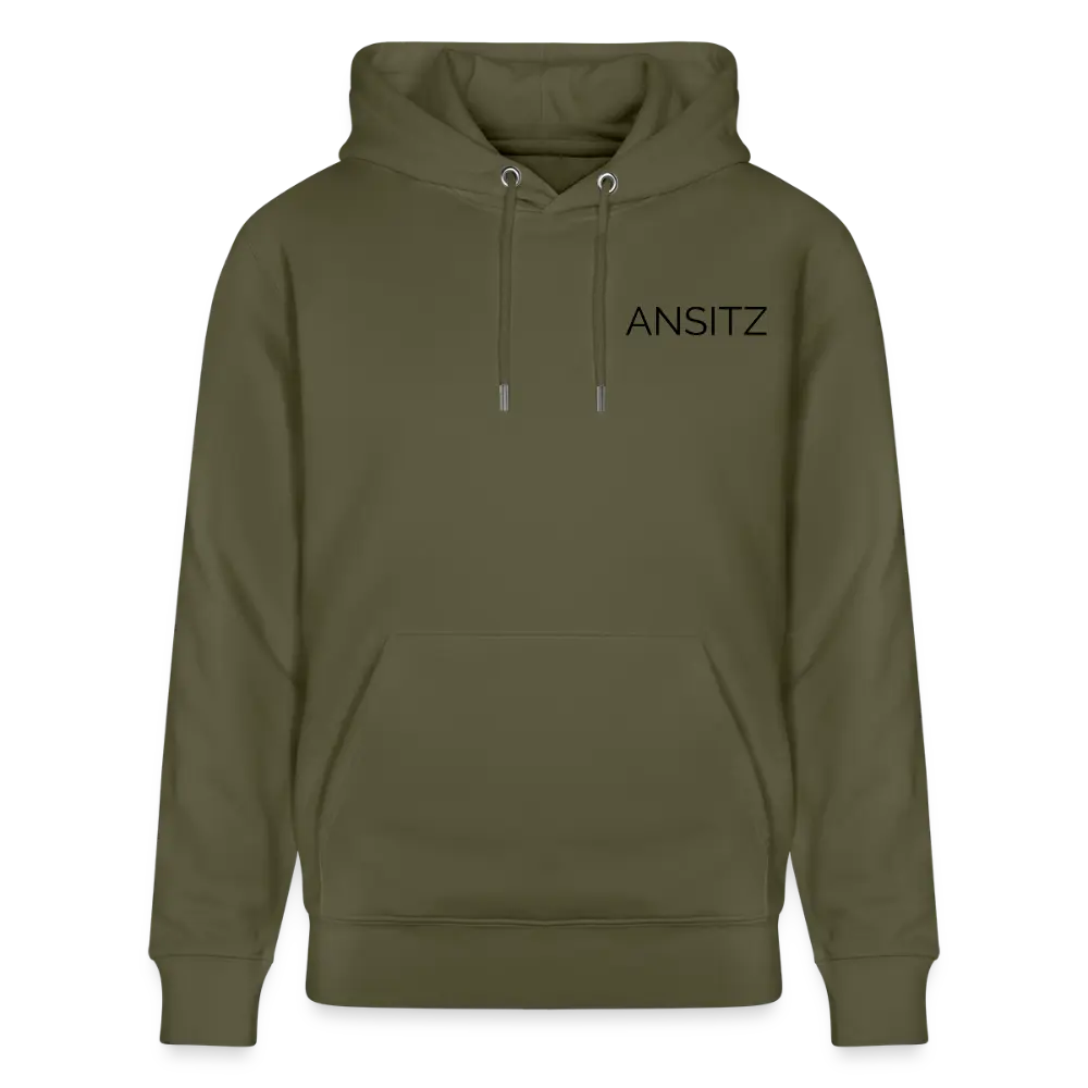 Ehrenschild 3.0 - Hoodie Unisex - Black Print - Khaki Grün