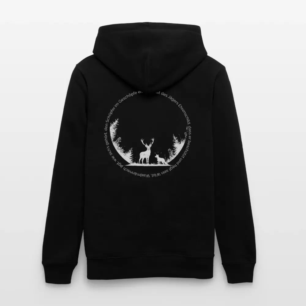 Ehrenschild 2.0 - Hoodie Unisex - White Print - Schwarz