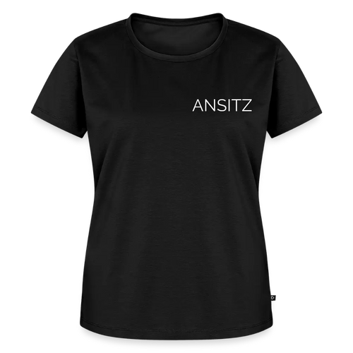 ANSITZ 1.0 - Woman T-Shirt - White Print - Schwarz