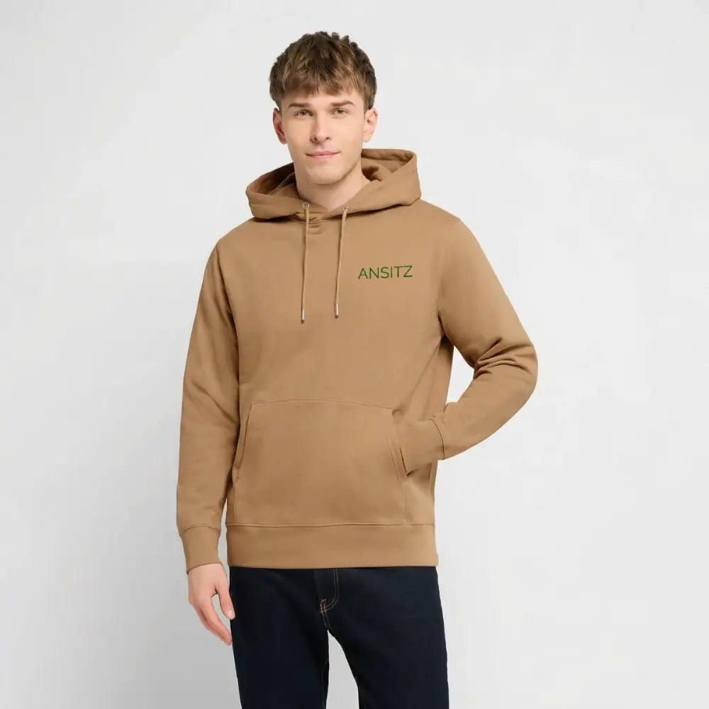ANSITZ 1.0 - Hoodie Unisex - Green Print - Karamell 