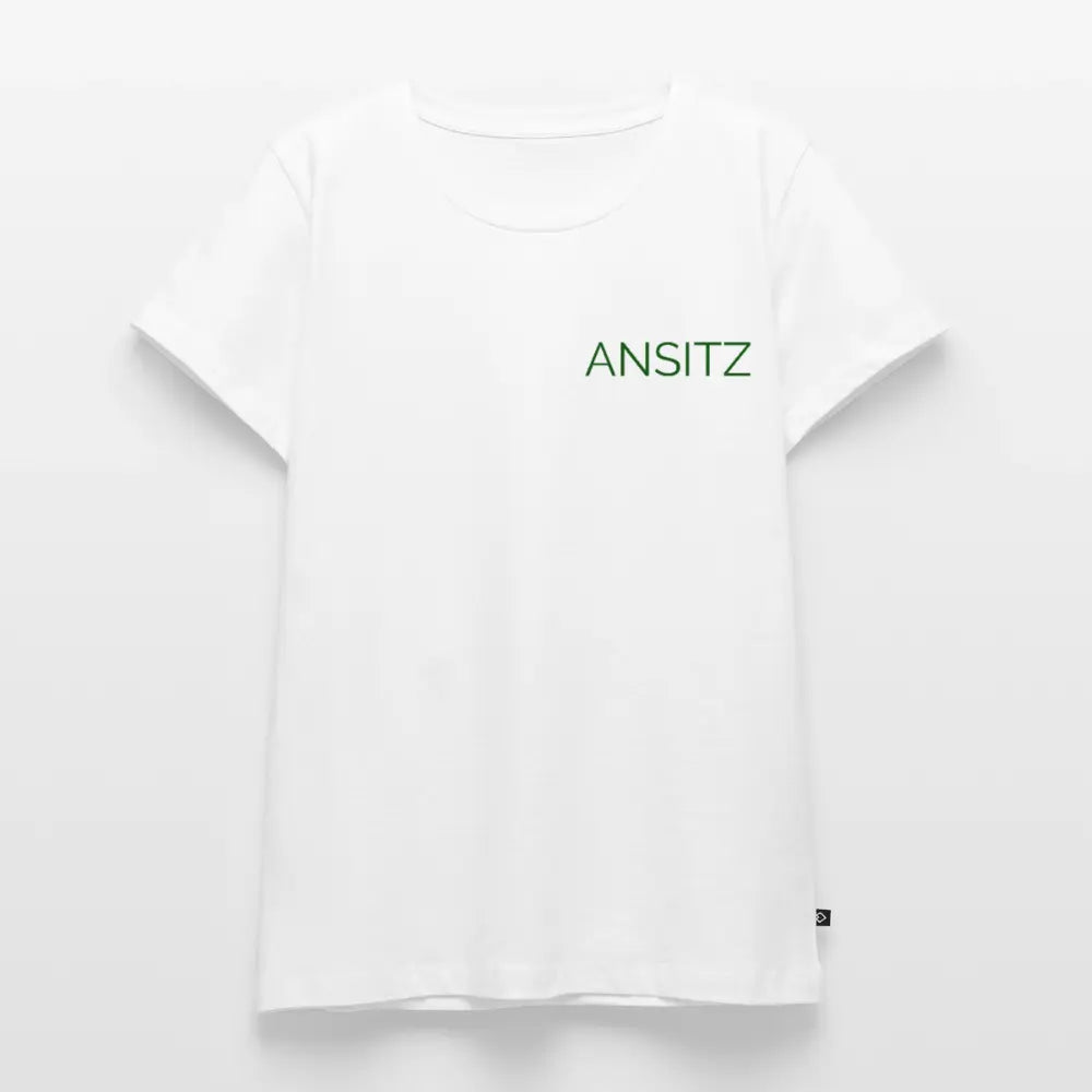 ANSITZ 1.0 - Woman T-Shirt - Green Print - Weiß