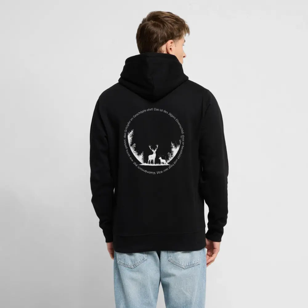 Ehrenschild 2.0 - Hoodie Unisex - White Print - Schwarz