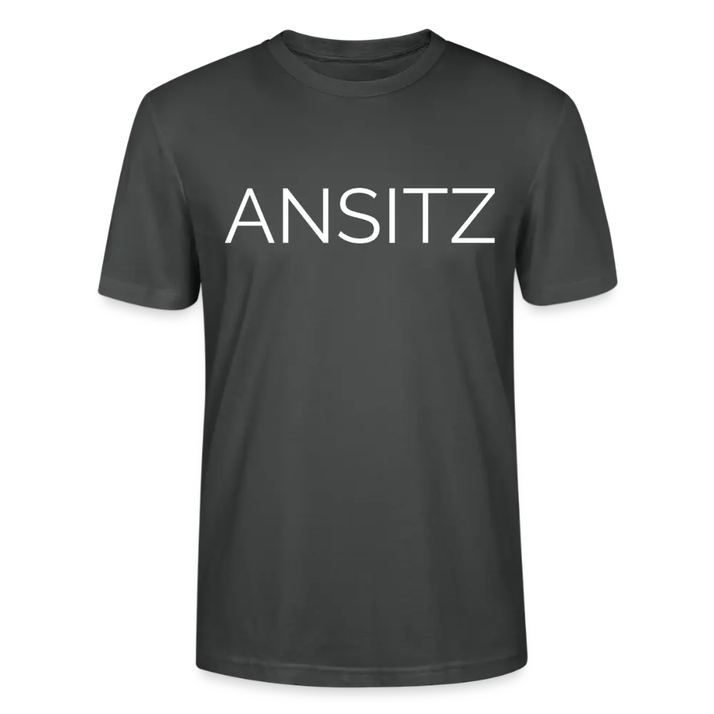 ANSITZ 2.0- Men T-Shirt - White Print - Anthrazit