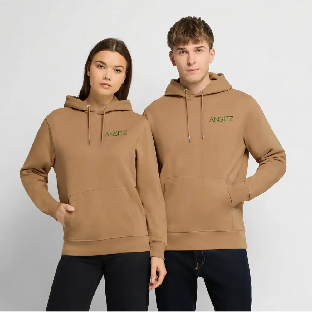 ANSITZ 1.0 - Hoodie Unisex - Green Print - Karamell 