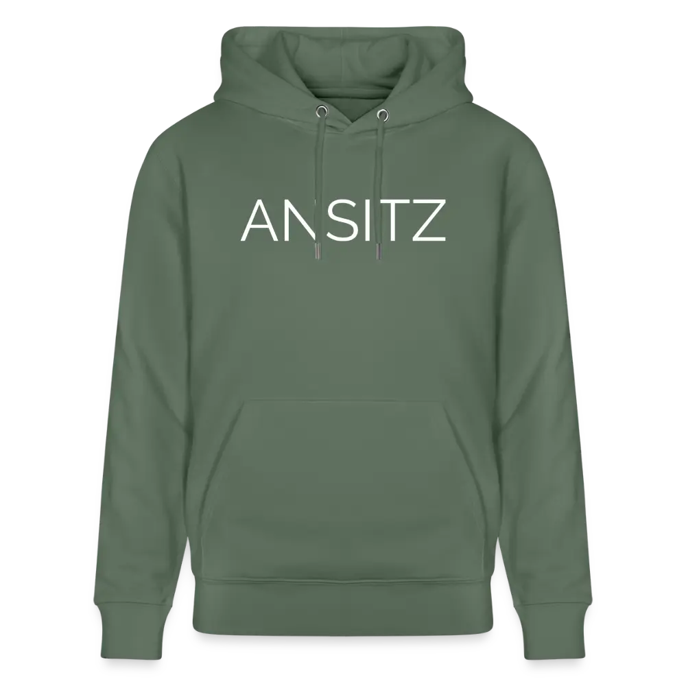 ANSITZ 2.0 - Hoodie Unisex - White Print - Tanngrün