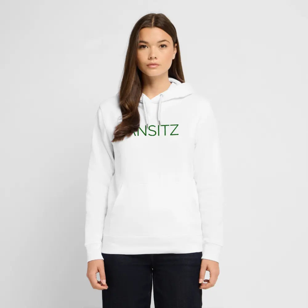 ANSITZ 2.0 - Hoodie Unisex - Green Print - Weiß