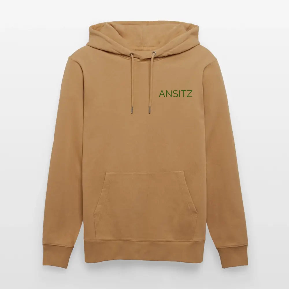 ANSITZ 1.0 - Hoodie Unisex - Green Print - Karamell 
