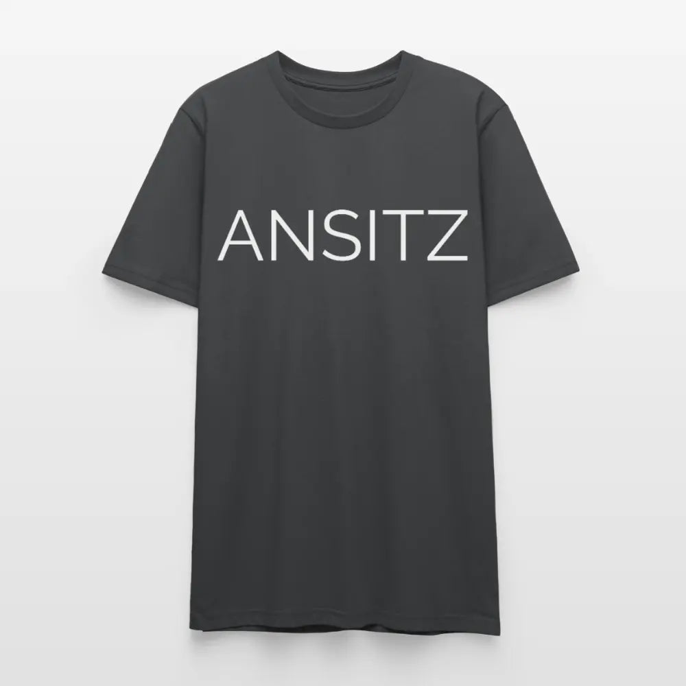 ANSITZ 2.0- Men T-Shirt - White Print - Anthrazit