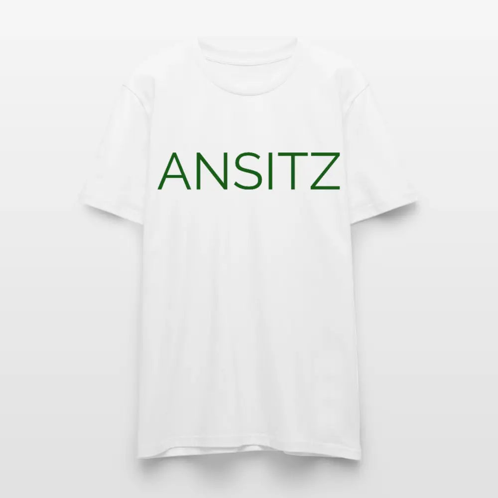 ANSITZ 2.0 - Men T-Shirt - Green Print - Weiß
