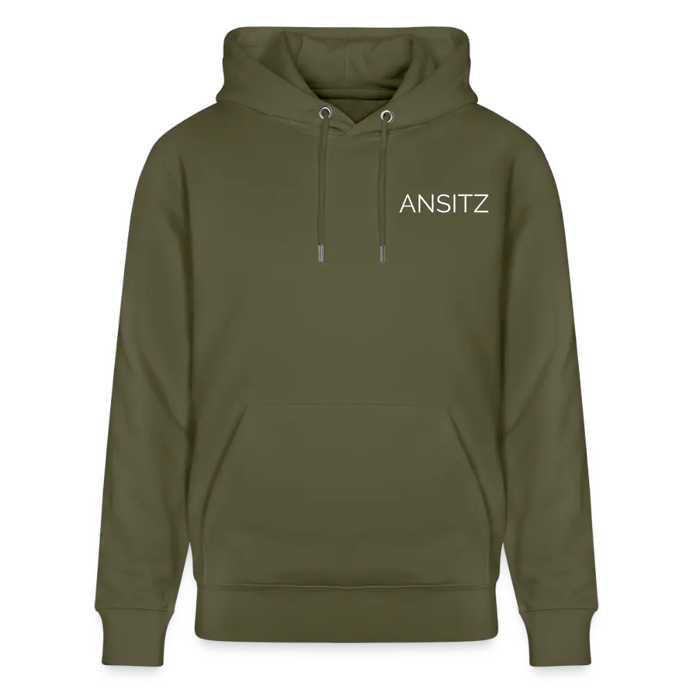 Ehrenschild 2.0 - Hoodie Unisex - White Print - Khaki Grün