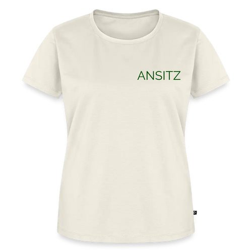 ANSITZ 1.0 - Woman T-Shirt - Green Print - Naturweiß