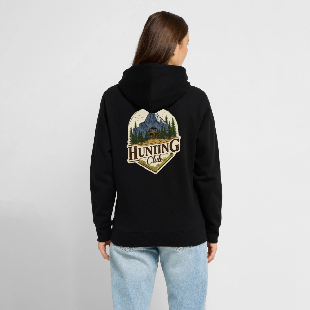 Hunting Club - Hoodie Unisex - Green Print - Schwarz