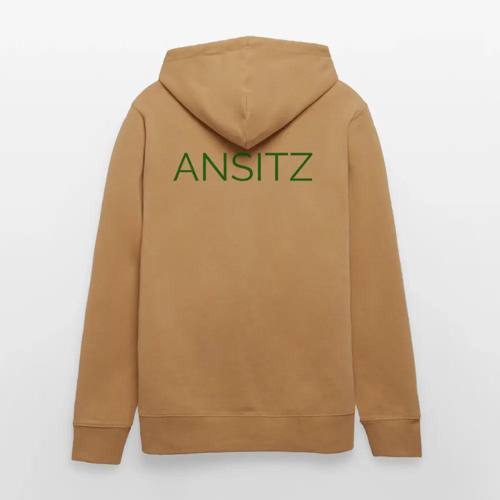 ANSITZ 1.0 - Hoodie Unisex - Green Print - Karamell 