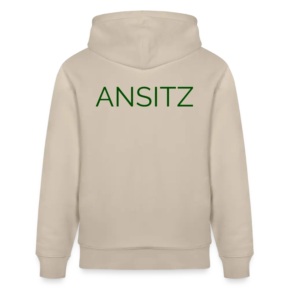 ANSITZ 1.0 - Hoodie Unisex - Green Print - Beige