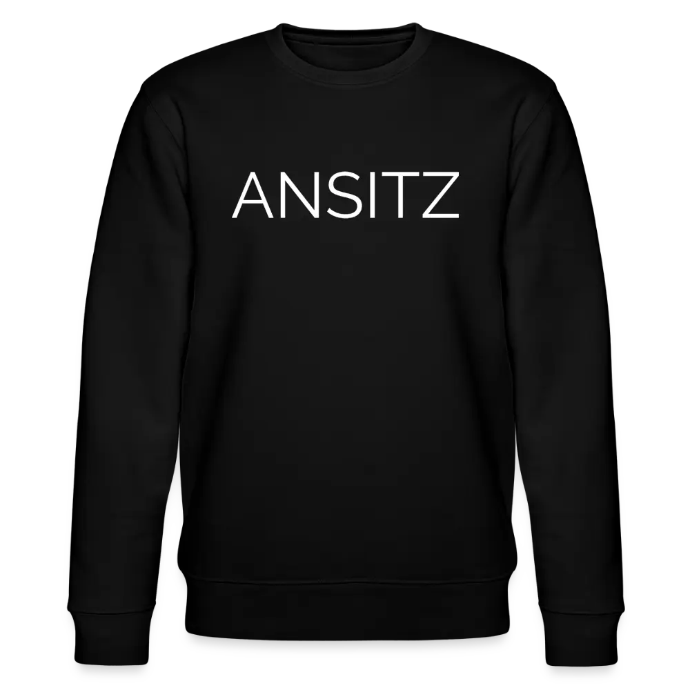 ANSITZ 2.0 - Sweatshirt Unisex - White Print - Schwarz