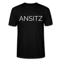 ANSITZ 2.0- Men T-Shirt - White Print - Schwarz