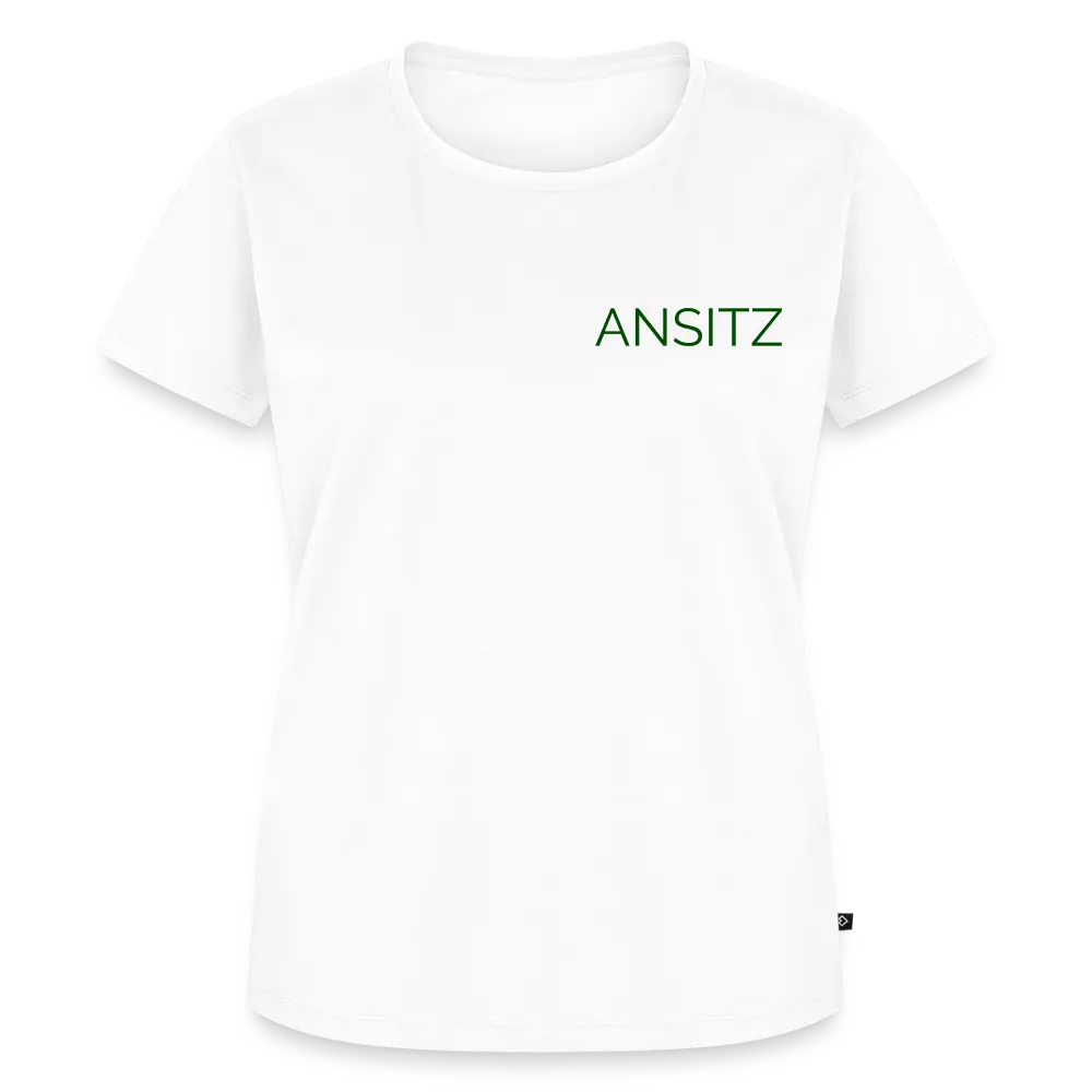 ANSITZ 1.0 - Woman T-Shirt - Green Print - Weiß