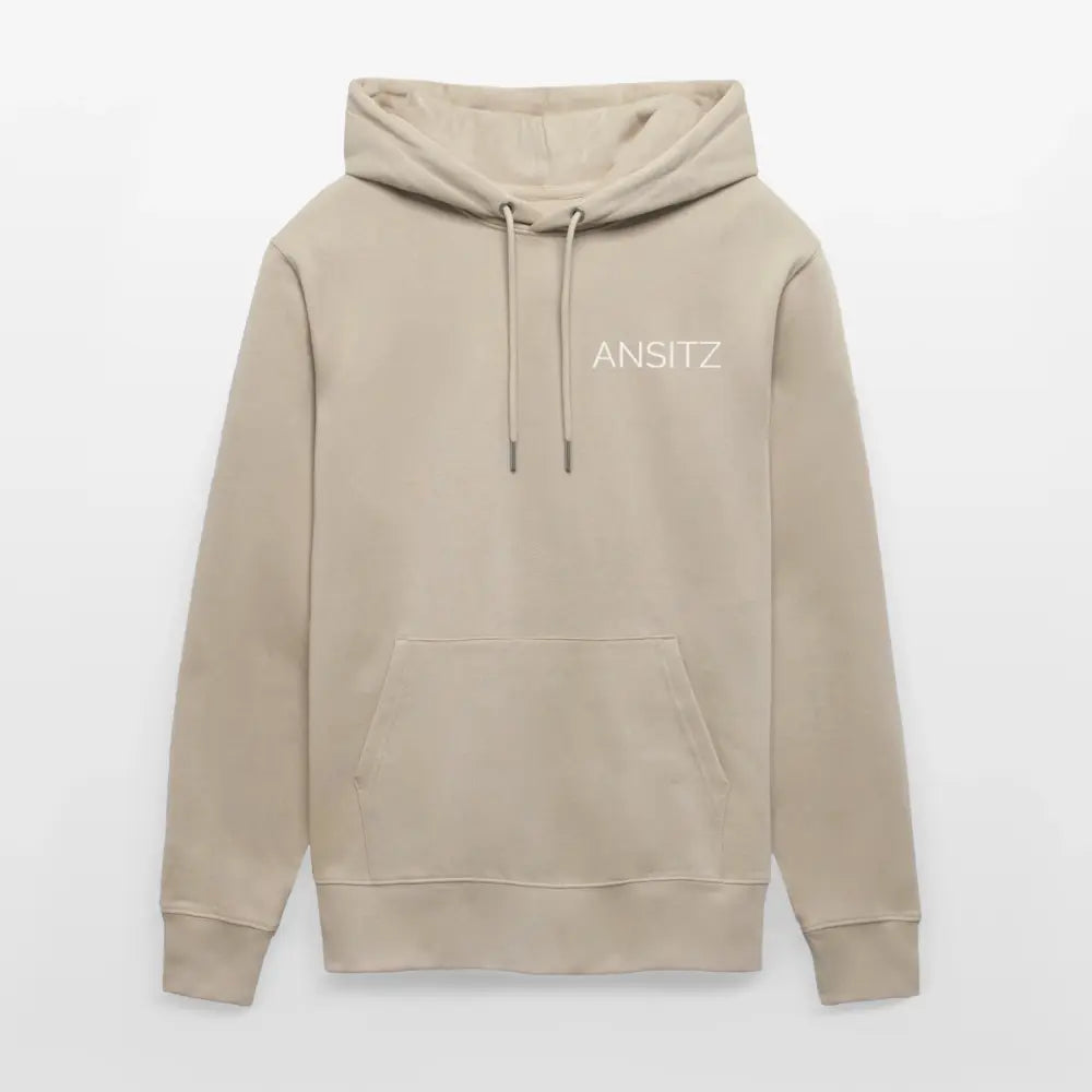 ANSITZ 1.0 - Hoodie Unisex - White Print - Beige