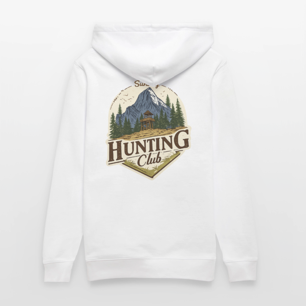 Hunting Club - Hoodie Unisex - Green Print - Weiß