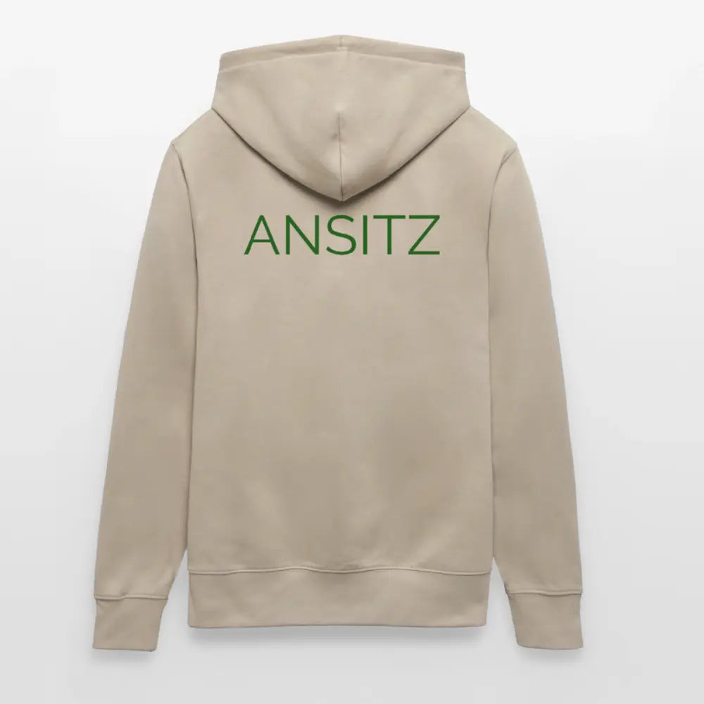 ANSITZ 1.0 - Hoodie Unisex - Green Print - Beige