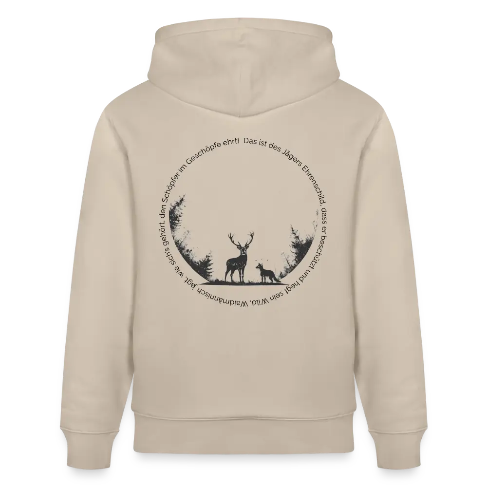 Ehrenschild 3.0 - Hoodie Unisex - Black Print - Beige