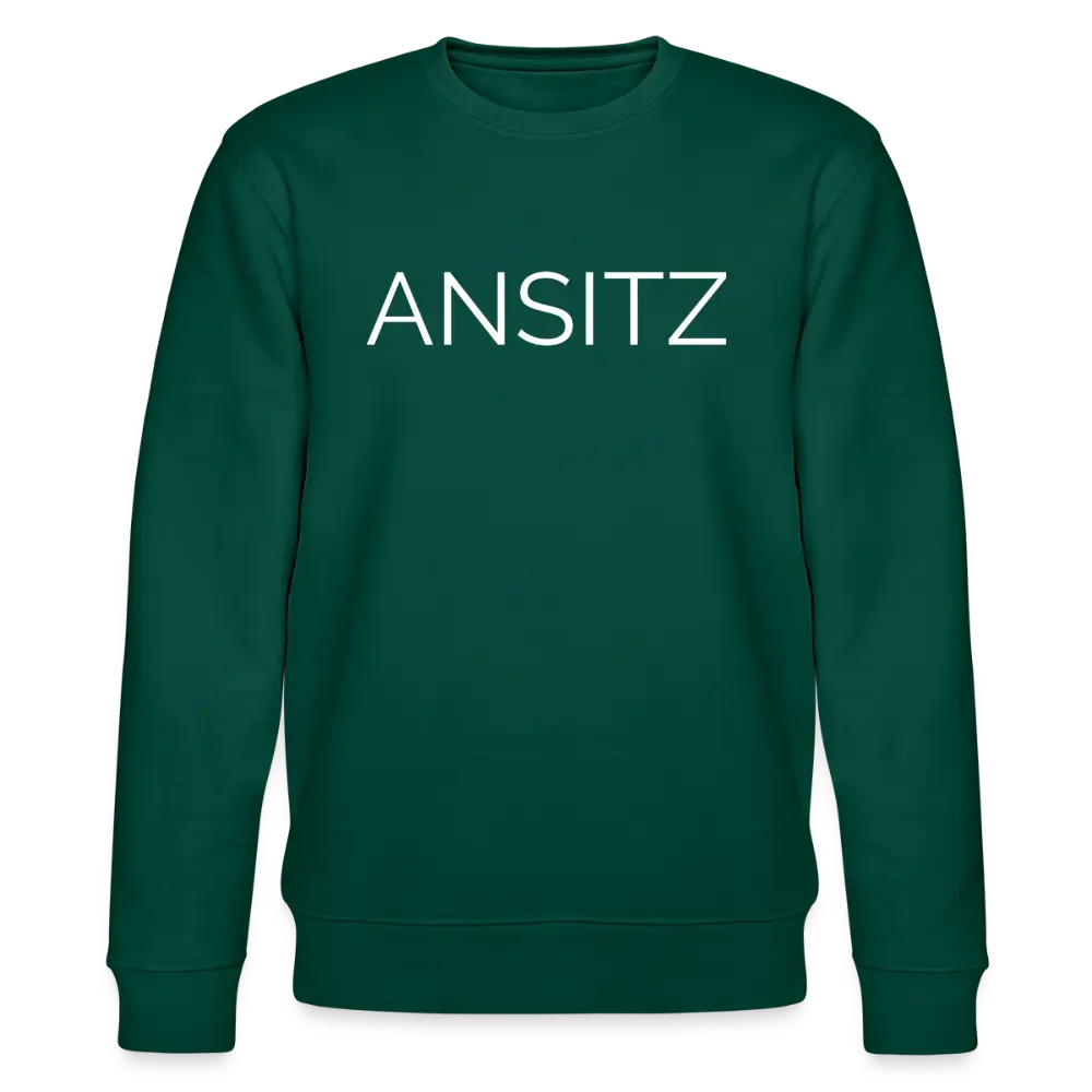 ANSITZ 2.0 - Sweatshirt Unisex - White Print - Forest