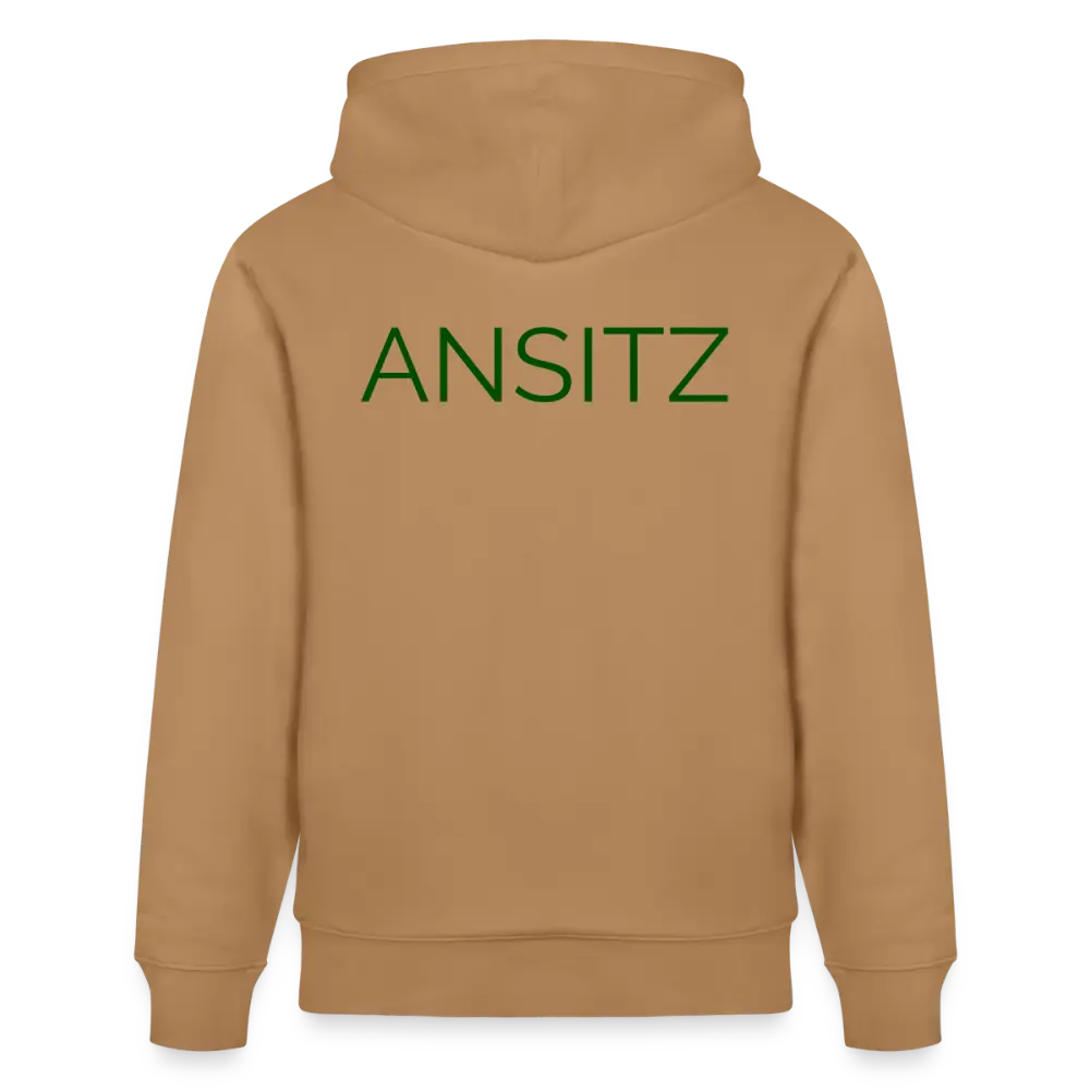 ANSITZ 1.0 - Hoodie Unisex - Green Print - Karamell 