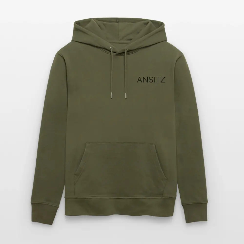 Ehrenschild 3.0 - Hoodie Unisex - Black Print - Khaki Grün