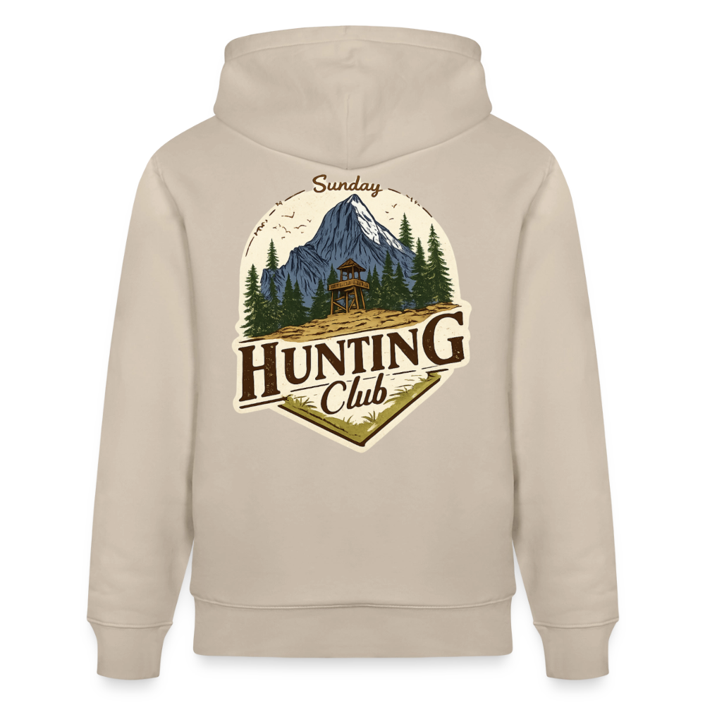 Hunting Club - Hoodie Unisex - Green Print - Beige
