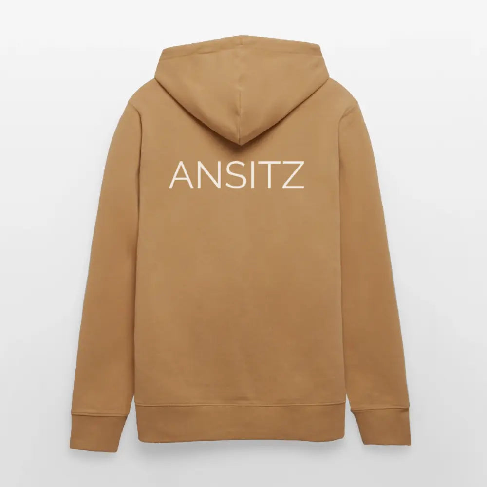 ANSITZ 1.0 - Hoodie Unisex - White Print - Karamell 