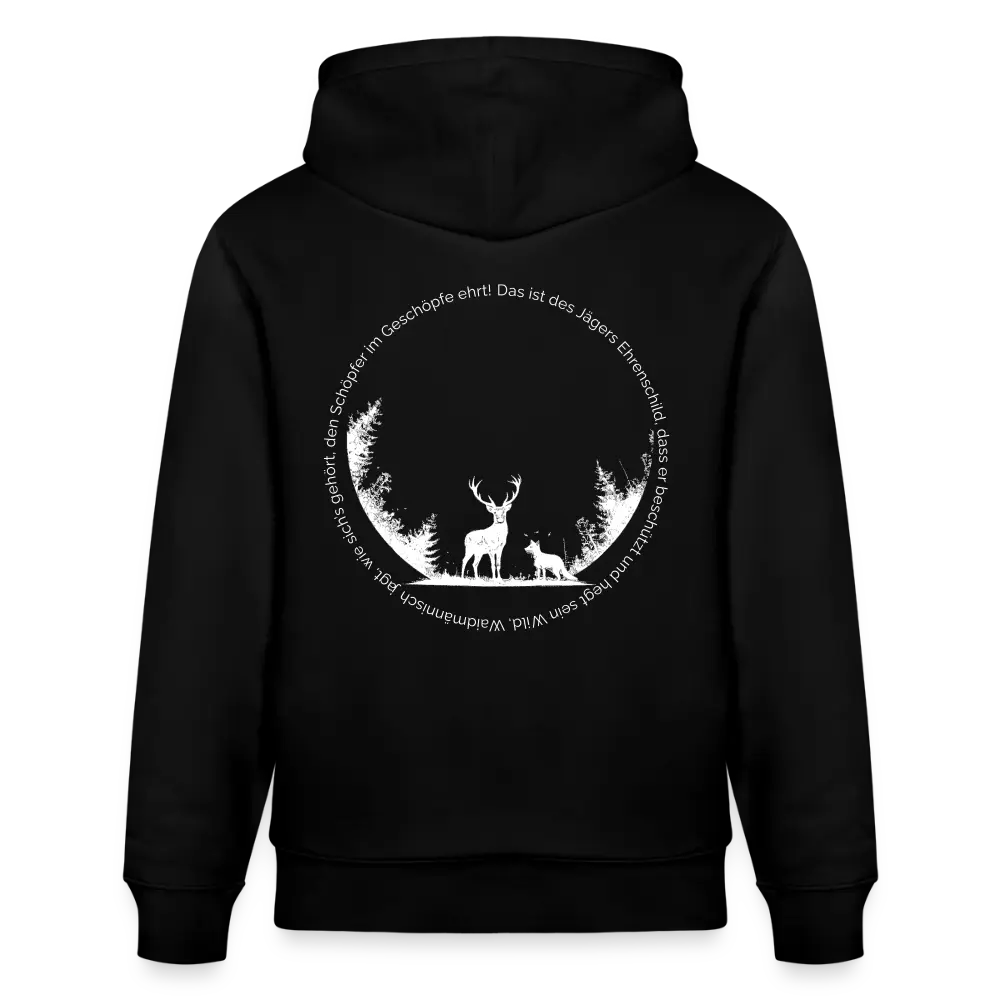Ehrenschild 2.0 - Hoodie Unisex - White Print - Schwarz