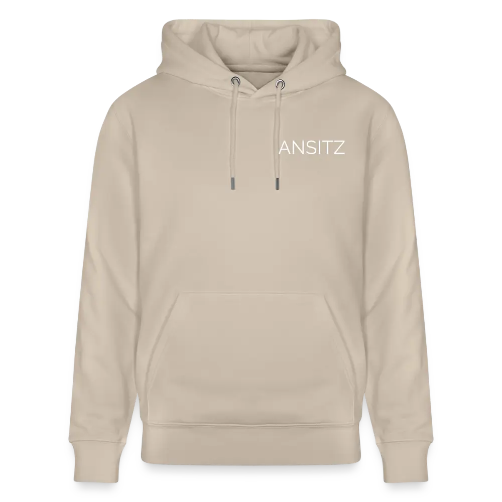 ANSITZ 1.0 - Hoodie Unisex - White Print - Beige