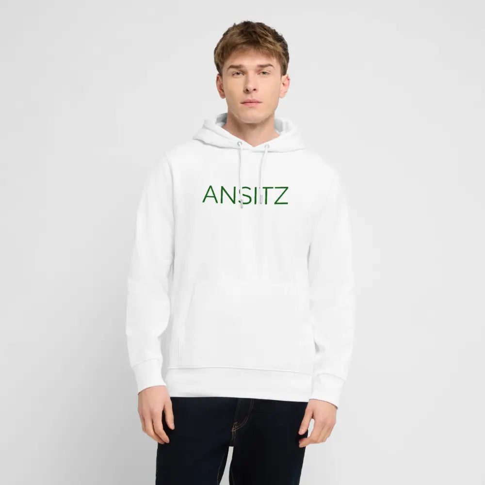 ANSITZ 2.0 - Hoodie Unisex - Green Print - Weiß
