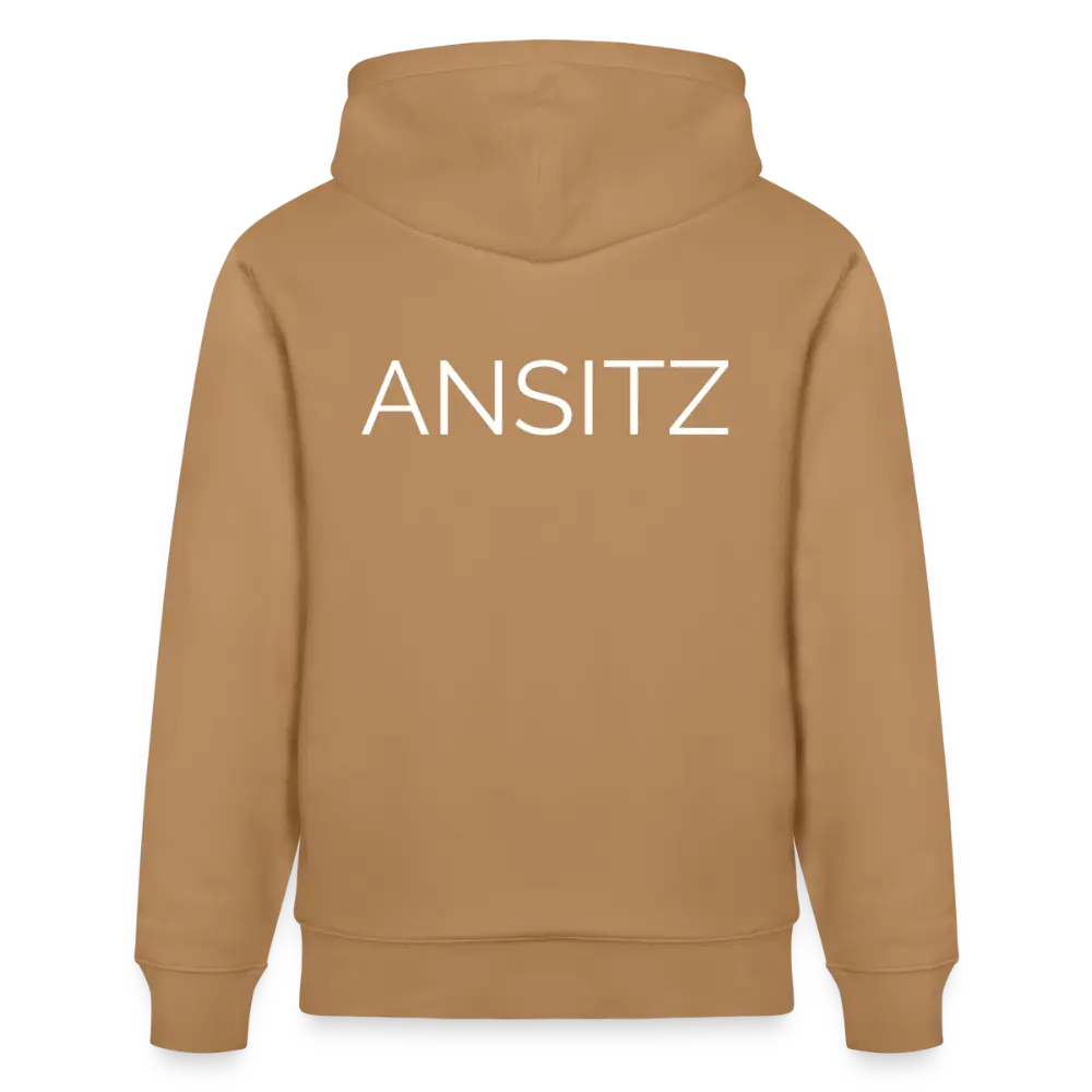 ANSITZ 1.0 - Hoodie Unisex - White Print - Karamell 