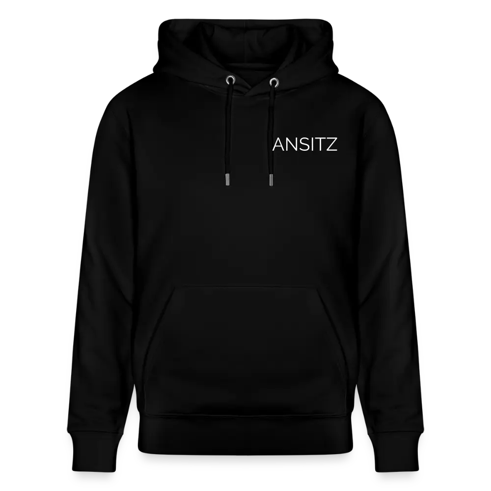ANSITZ 1.0 - Hoodie Unisex - White Print - Schwarz